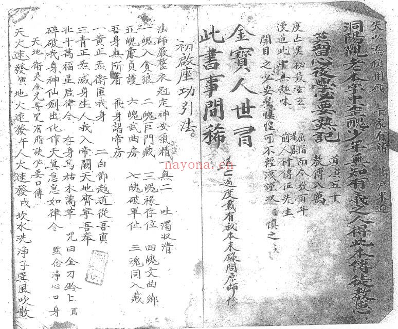 《清微天心金鳞髓大秘旨》21页双页版