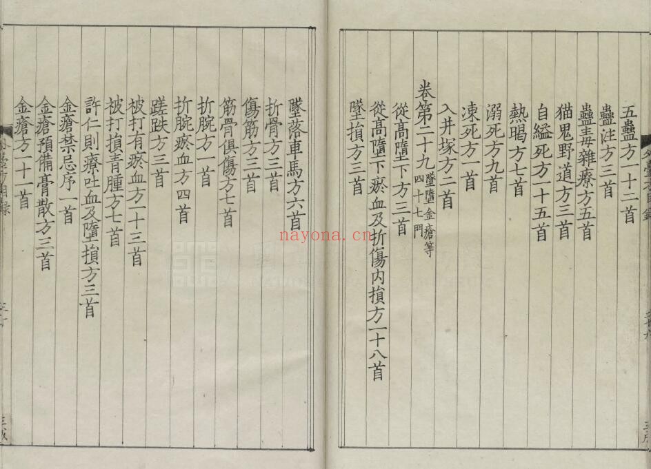 中医古籍《外台秘要方》唐.王焘撰.四十卷.影钞南宋绍兴时期两浙东路茶盐司刊本.杨守敬旧藏