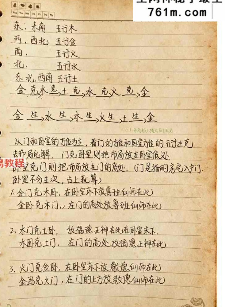 阴阳宅秘本手抄笔记（43页）