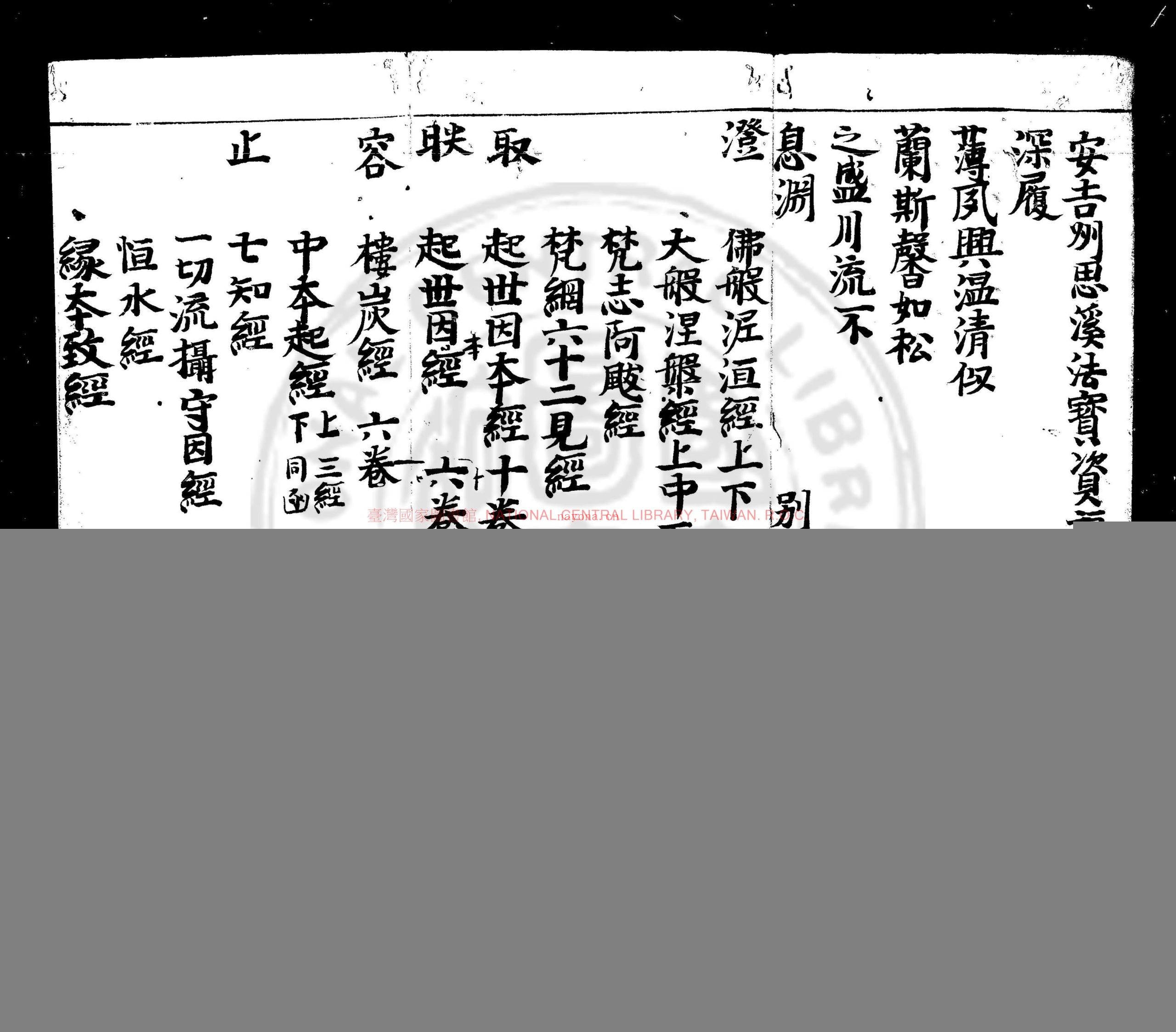 安吉州思溪法宝资福禅寺大藏经目录_不着编人_南宋刊思溪藏经本
