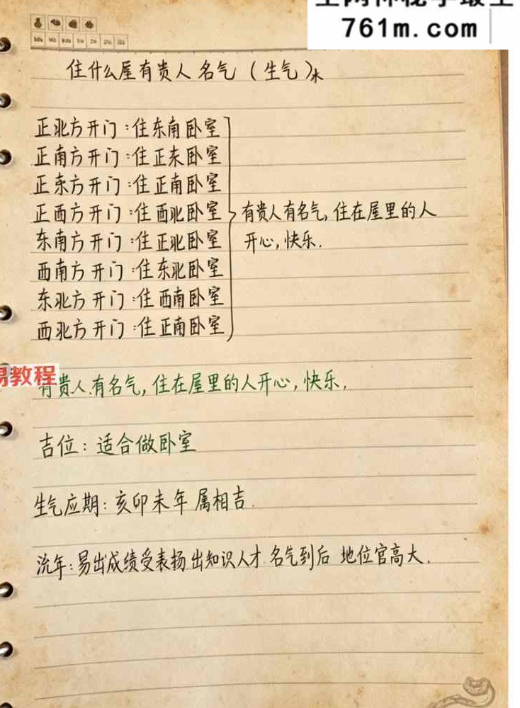 阴阳宅秘本手抄笔记（43页）