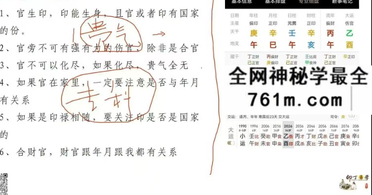 卯丁盲派八字高级班8集