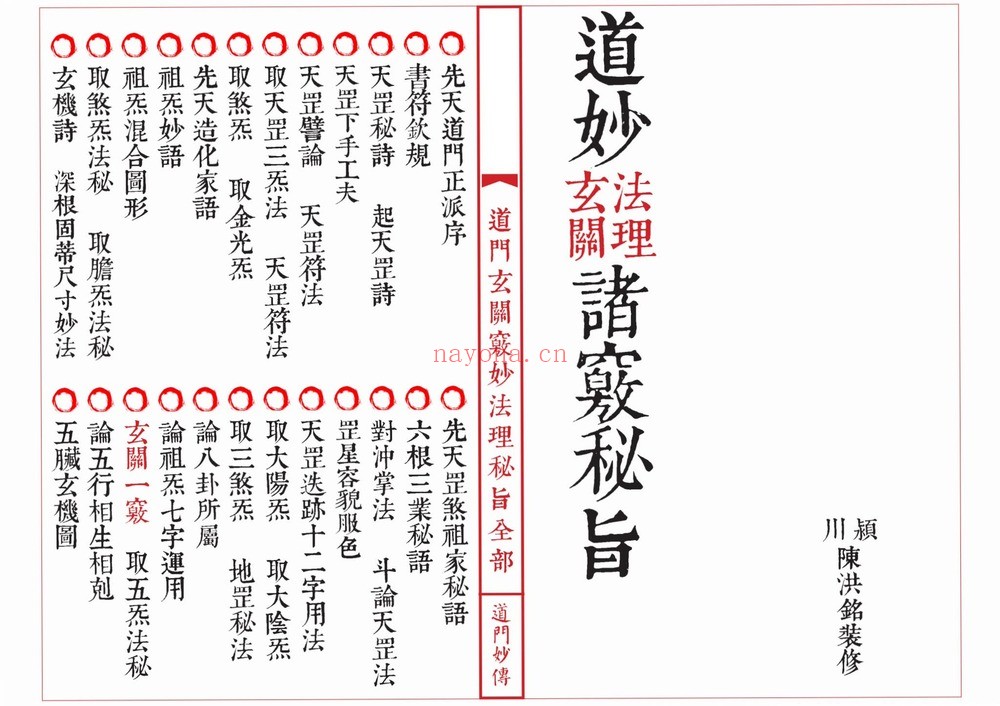 符咒法本《道妙法理玄关诸窍秘旨》PDF电子书（98页）