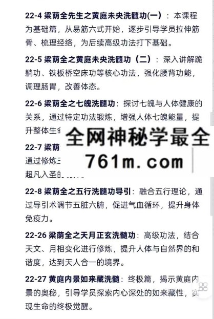 梁荫全 黄庭内景功洗髓功