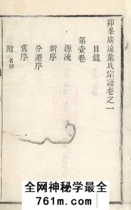 松阳卯峰广远叶氏宗谱十二卷
