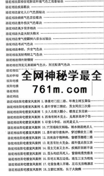 范炳檀《骆驼相法面相观明阳宅风水》216页