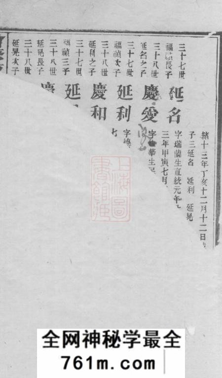 长沙中一堂青山彭氏增修徵信谱