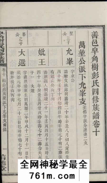 善化信述堂善邑皁角树彭氏四修族谱