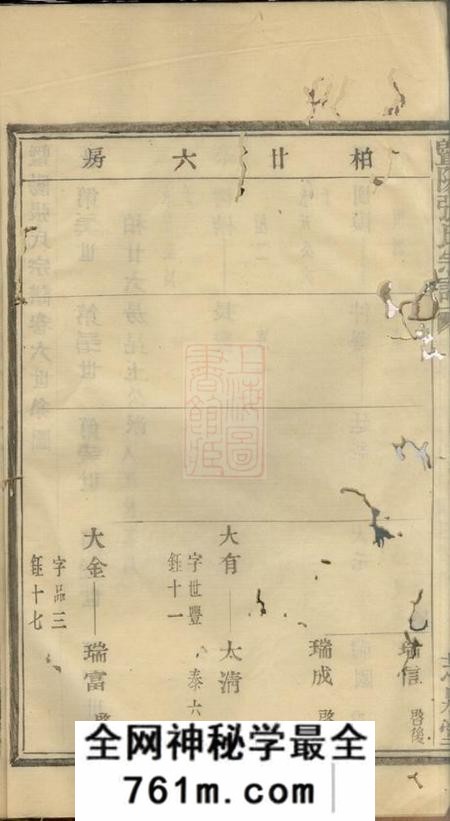 暨阳芝泉堂暨阳张氏宗谱
