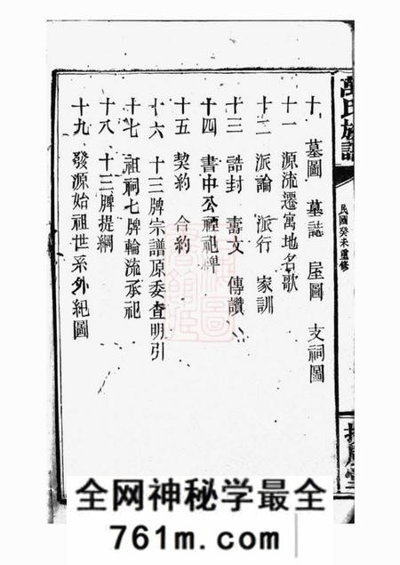 巴陵扶风堂万氏族谱
