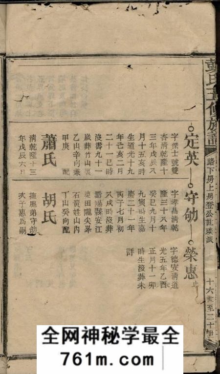 彭氏五修族谱
