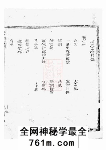 福建等闽浙项氏宗谱六卷