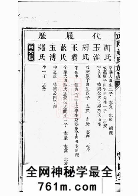 武陵常山堂武陵贵氏族谱不分卷