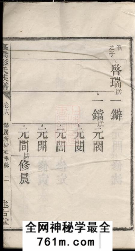 湘潭述古堂中湘高桥彭氏六修族谱