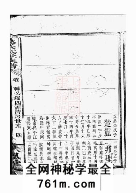 巴陵扶风堂万氏大全族谱不分卷