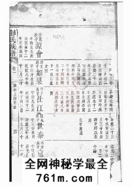 岳阳彭氏族谱