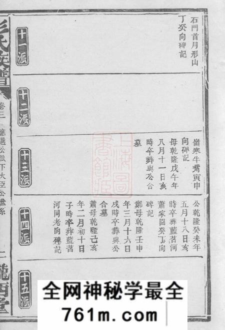 陇西堂彭氏族谱