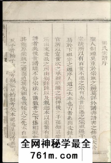 兰溪张氏宗谱一卷