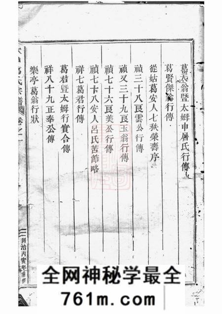 缙云水口葛氏宗谱四卷