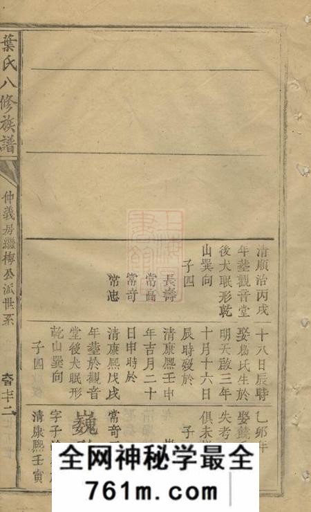 叶氏八修族谱不分卷