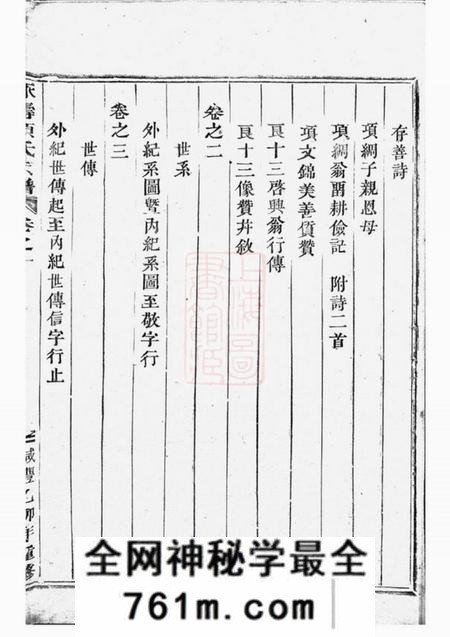 东阳永寿项氏宗谱四卷
