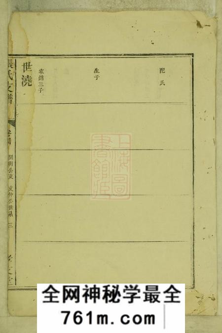 孝友堂张氏支谱
