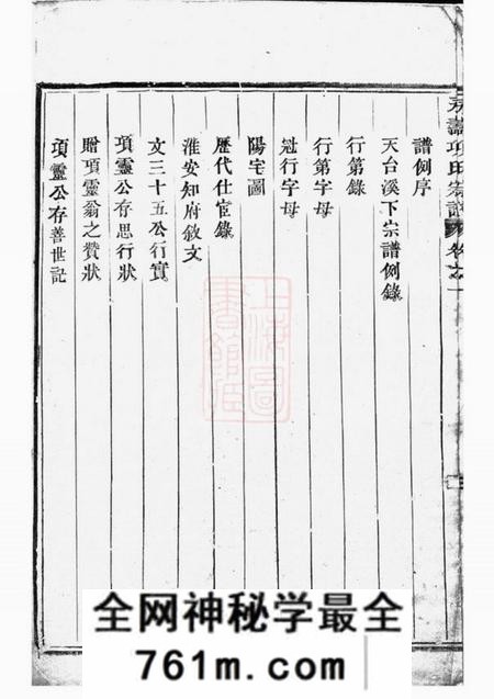 东阳永寿项氏宗谱四卷