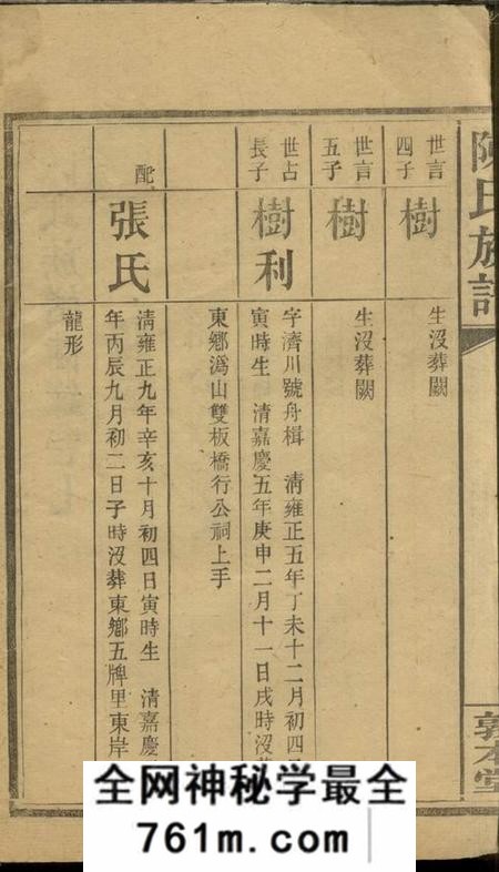 醴陵敦本堂陈氏族谱