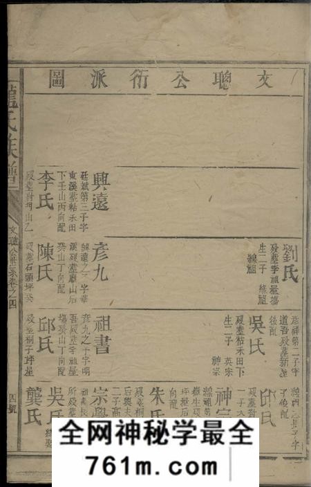 龙氏族谱