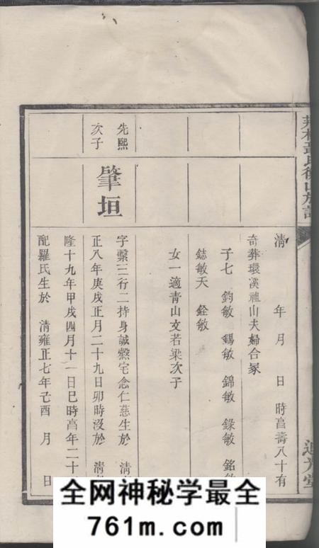 荆林迪光堂荆林聂氏衡山族谱