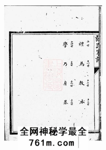 上海松江召稼楼张氏家谱不分卷
