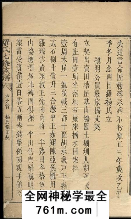 湖南罗氏七修族谱