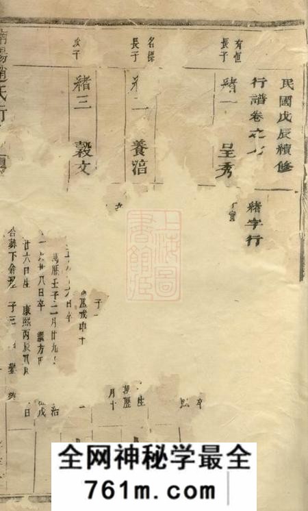 兰溪着存堂南阳赵氏行谱