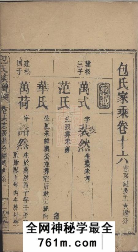上党堂包氏家乘