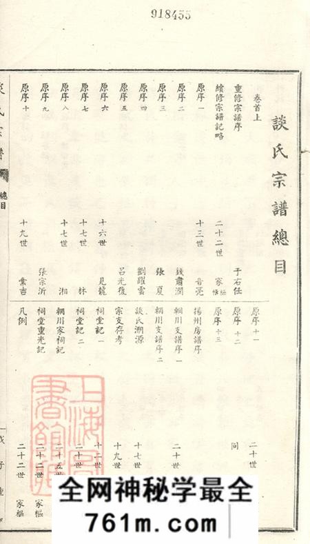 江苏无锡谈氏宗谱五卷