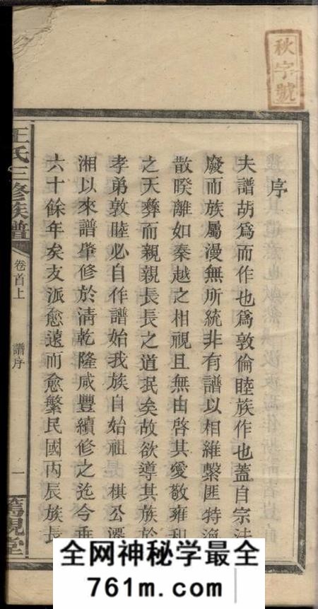 湖南邵阳笃亲堂邵湘王氏三修族谱十卷首二卷