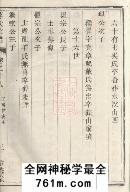 溧阳贻燕堂前花蒋氏宗谱三十卷末一卷