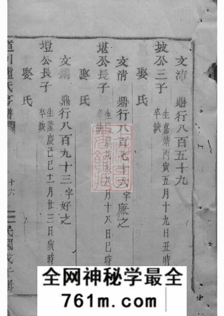 道川道川卢氏房谱不分卷