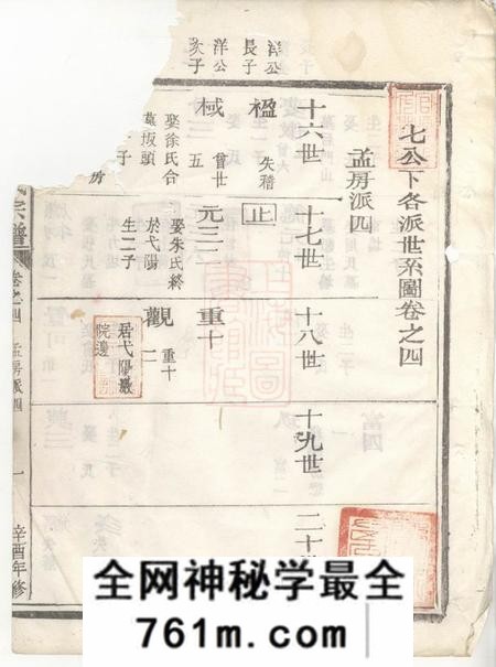 浙江江山官溪胡氏三派宗谱卷