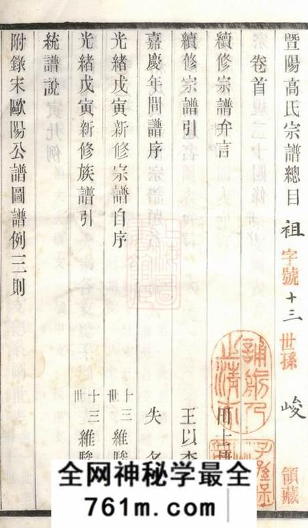 江阴思敬堂暨阳高氏宗谱十卷首一卷末一卷