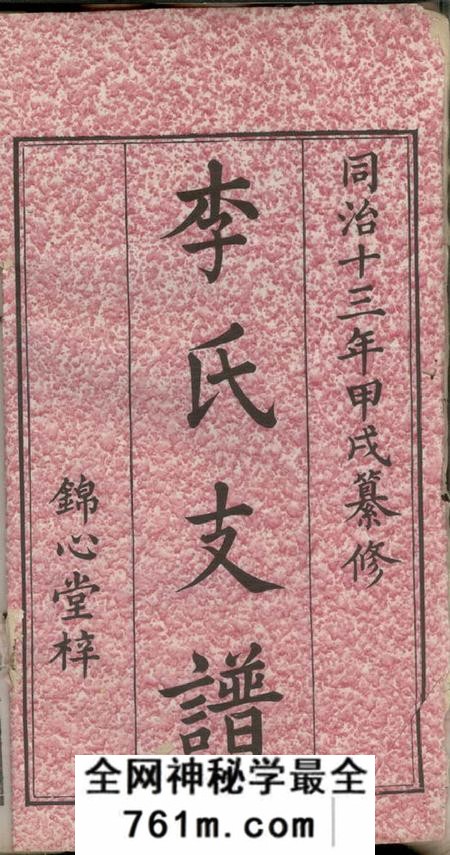 善化锦心堂李氏支谱十卷