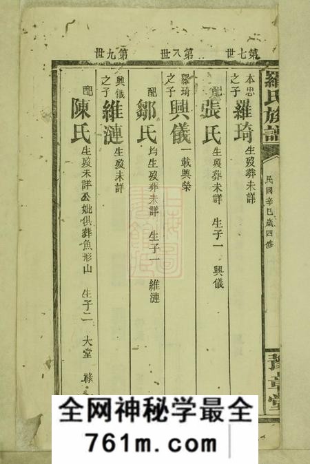 巴陵敦本堂罗氏族谱
