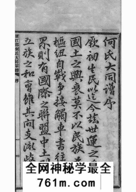 庐江庐江郡何氏大同宗谱二十六卷