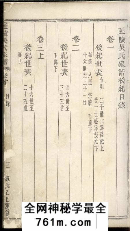 义乌延陵吴氏家谱二十二卷