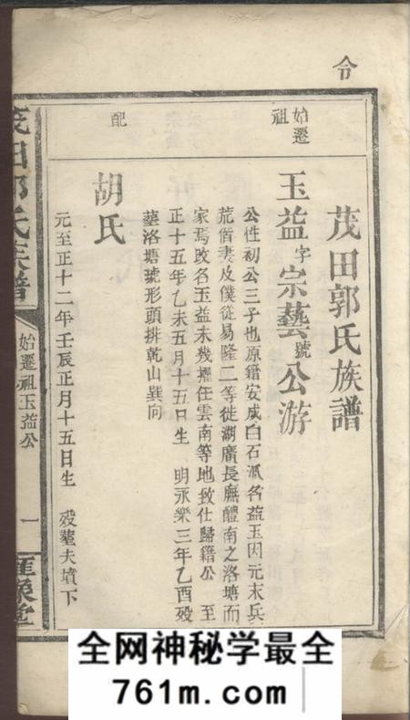 醴陵雍豫堂茂田郭氏族谱不分卷