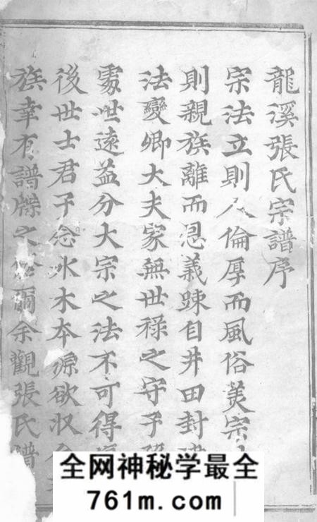 浦江龙溪张氏宗谱十四卷