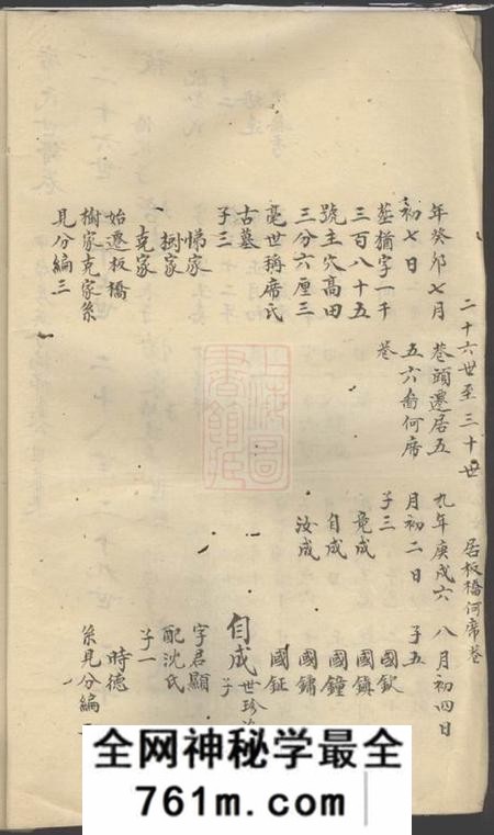 吴县席氏世谱不分卷