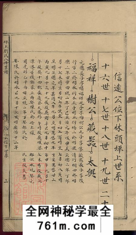 江西坪上刘氏八修草谱不分卷