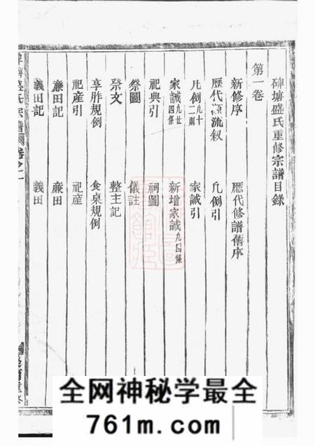 金华碑塘盛氏宗谱十四卷