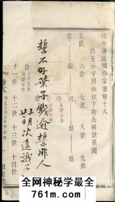 宜兴如在堂陆平潘氏续修宗谱